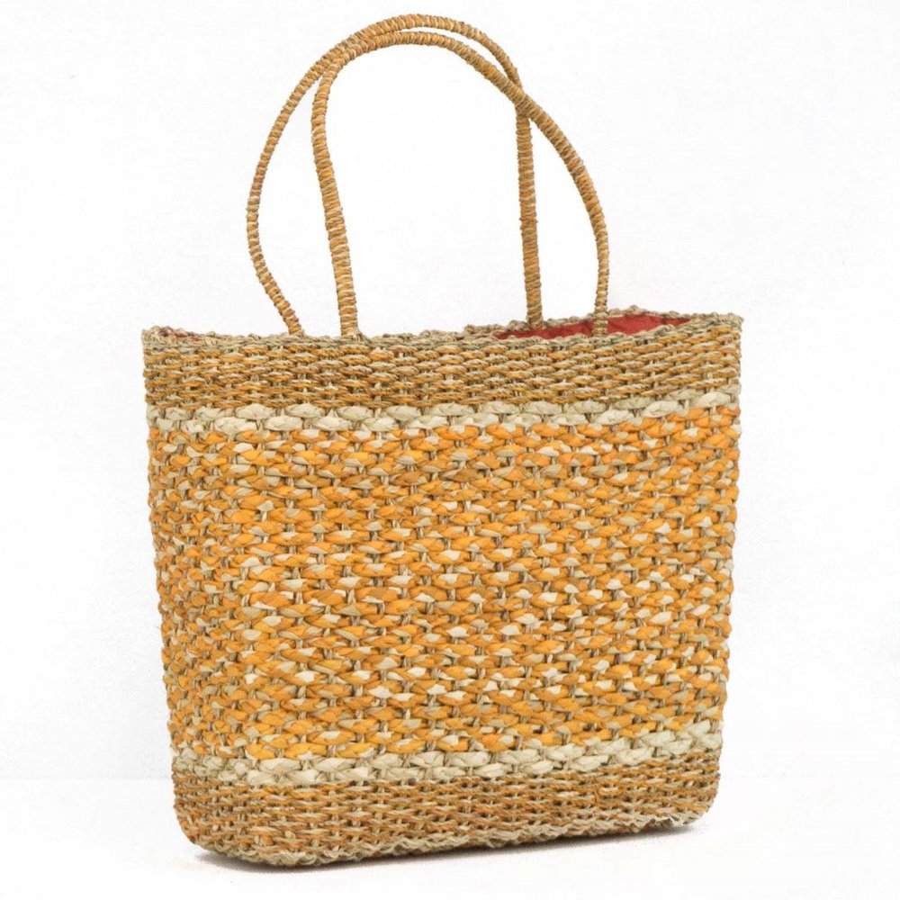 Tote Bag Hand Woven Abaca Leaf with zipper